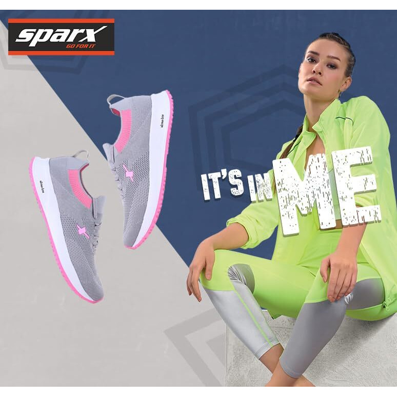 Sparx Womens SL 167 | Enhanced Durability & Soft Cushion | Grey Walking Shoe - 8 UK (SL 167)