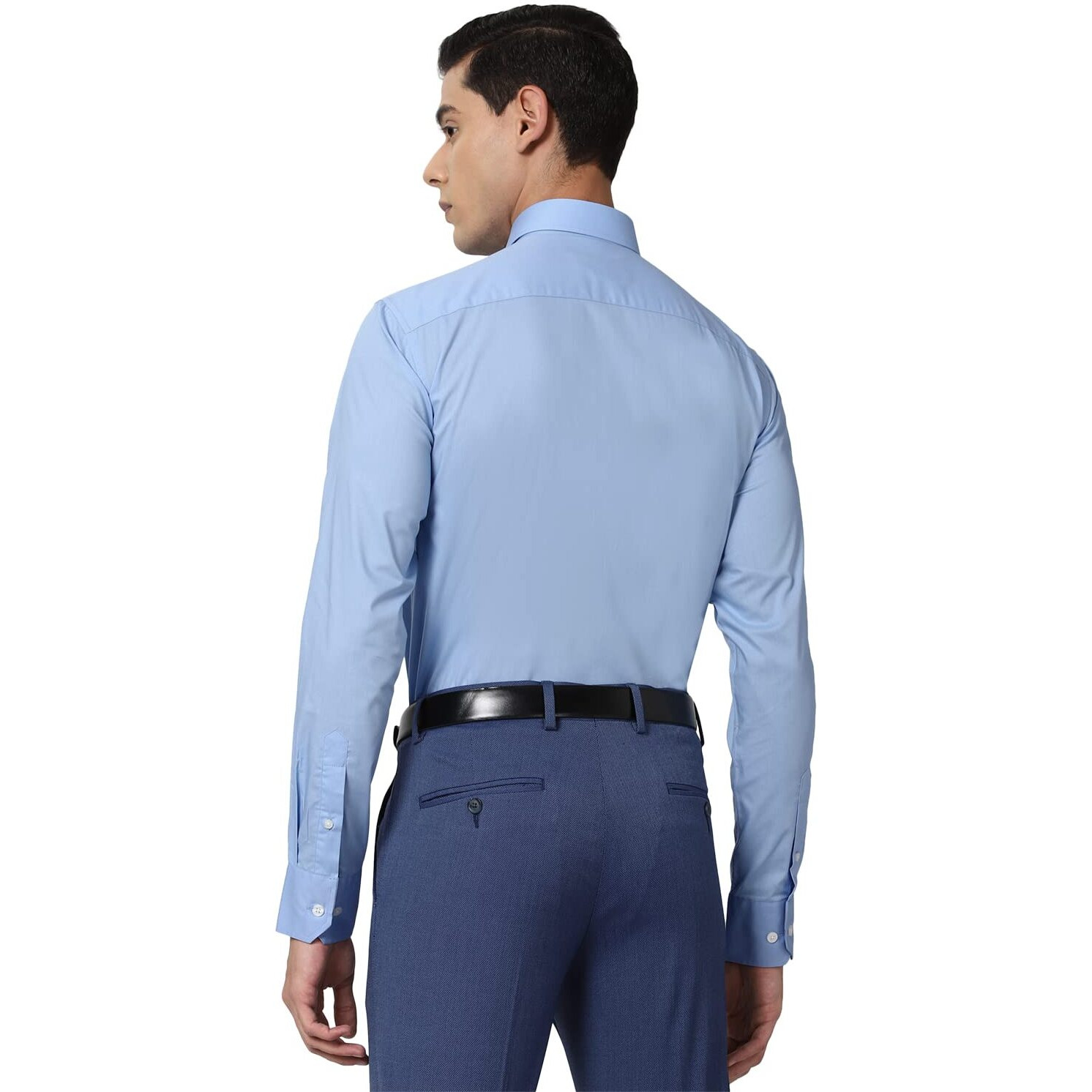 Peter England Men Blue Full Sleeves Formal Shirt