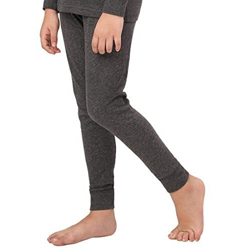 U.S. POLO ASSN. Boy's Cotton Blend Heathered Ikwb Thermal Snug Pants - Pack of 1 (Anthra L)