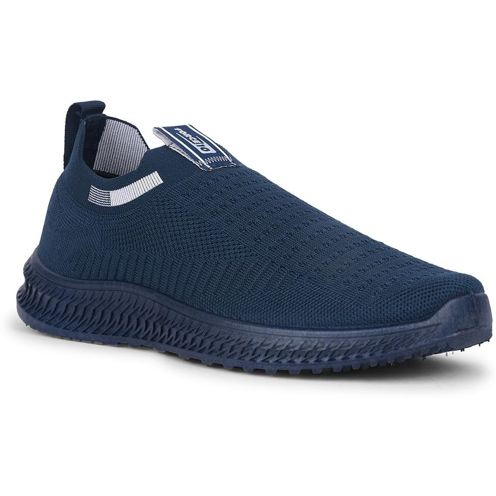 Liberty Force10 ROKKY-4 Non-Lacing Walking Shoes for Men with PVC Sole| Suitable for Jogging, Workout, Gym & Outdoor Activity |Lightweight & Comfortable Footbed | Sports Footwear (T.Blue - 6 UK)