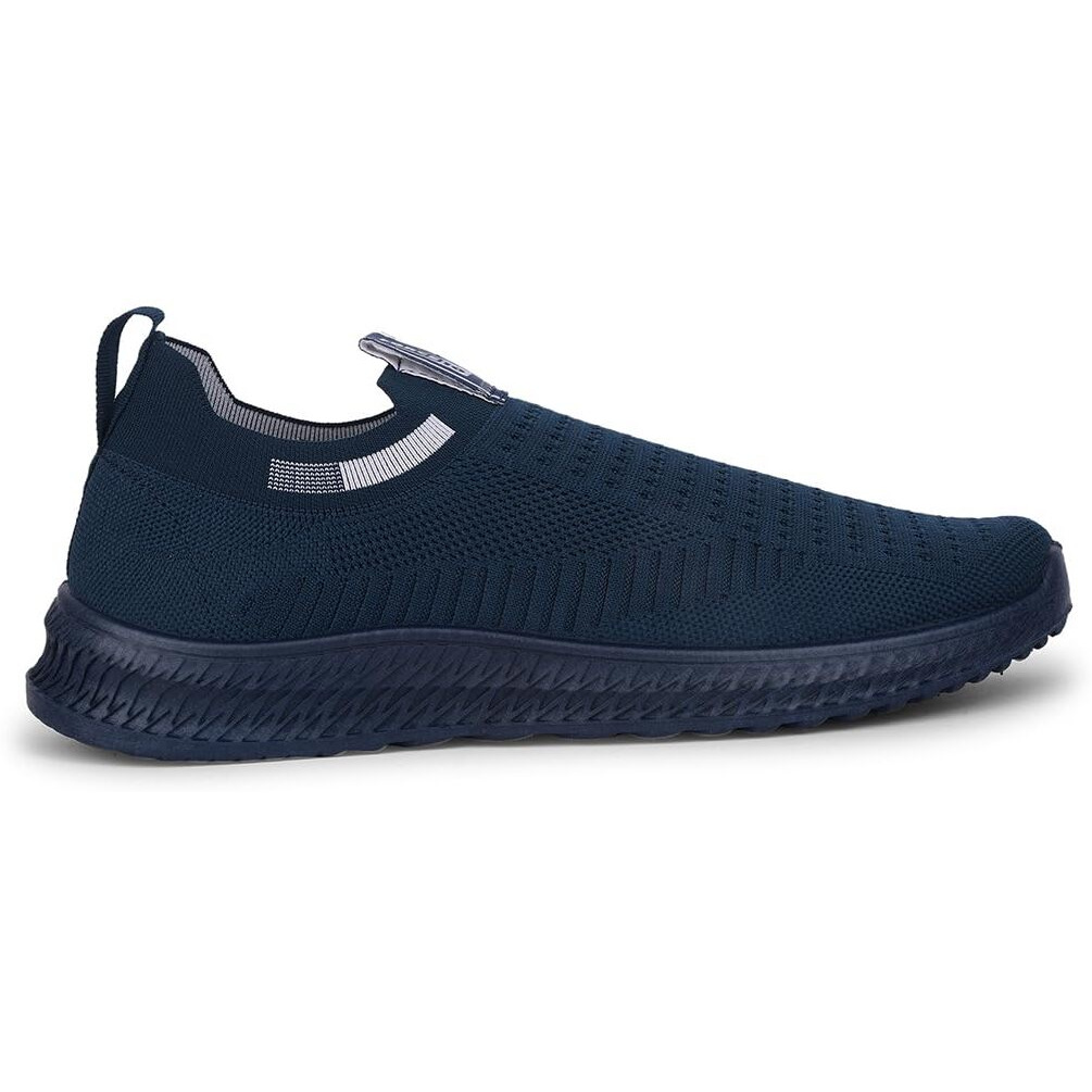 Liberty Force10 ROKKY-4 Non-Lacing Walking Shoes for Men with PVC Sole| Suitable for Jogging, Workout, Gym & Outdoor Activity |Lightweight & Comfortable Footbed | Sports Footwear (T.Blue - 10 UK)
