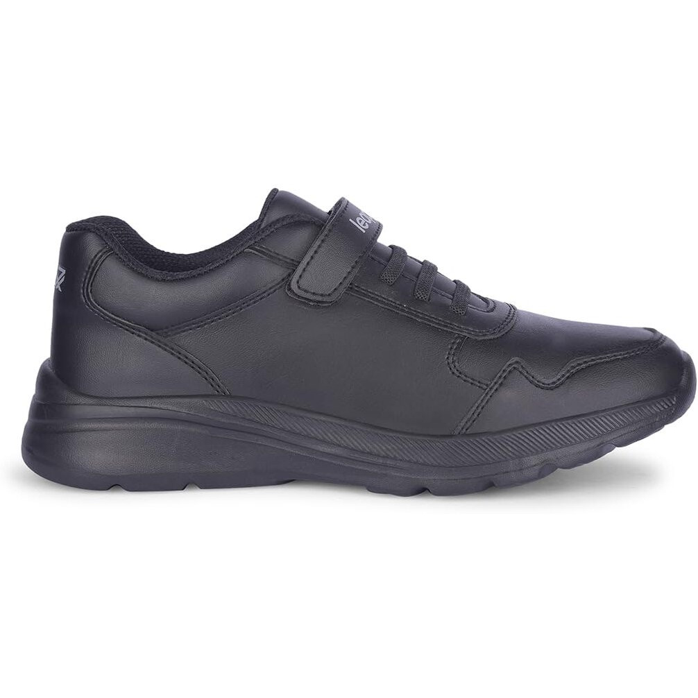 Liberty Leap7x SCHLPRO-3 Uniform School Shoes for Kids with EVA Sole | PU Upper Quick-Wear Velcro Closure | Stylish & Lightweight | Comfortable Footbed | Memory Foam Insole (Black - 1 UK)