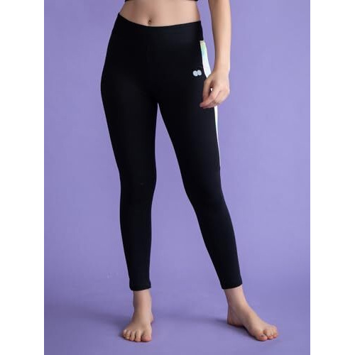 Clovia Women's Activewear Ankle Length Tights (AB0043H13_Black_XL)