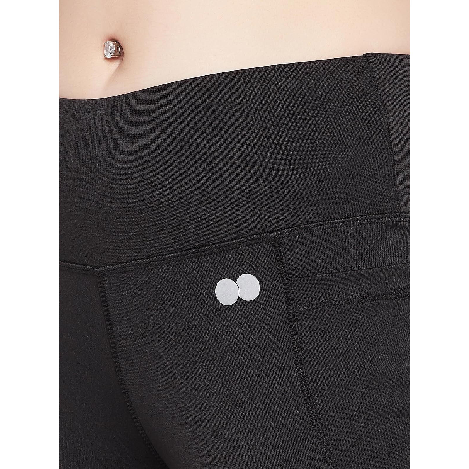 Clovia Women's Comfort-Fit High Waist Flared Yoga Pants (AB0090A13_Black_L)