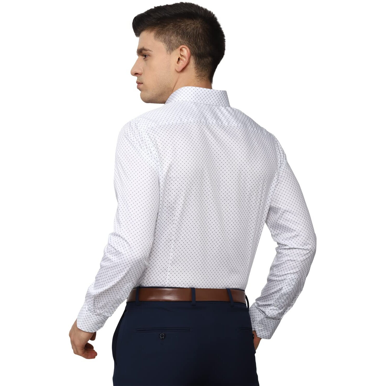 Van Heusen Men's Fitted Formal Shirt (VHSFRSLBV20281_White 42)