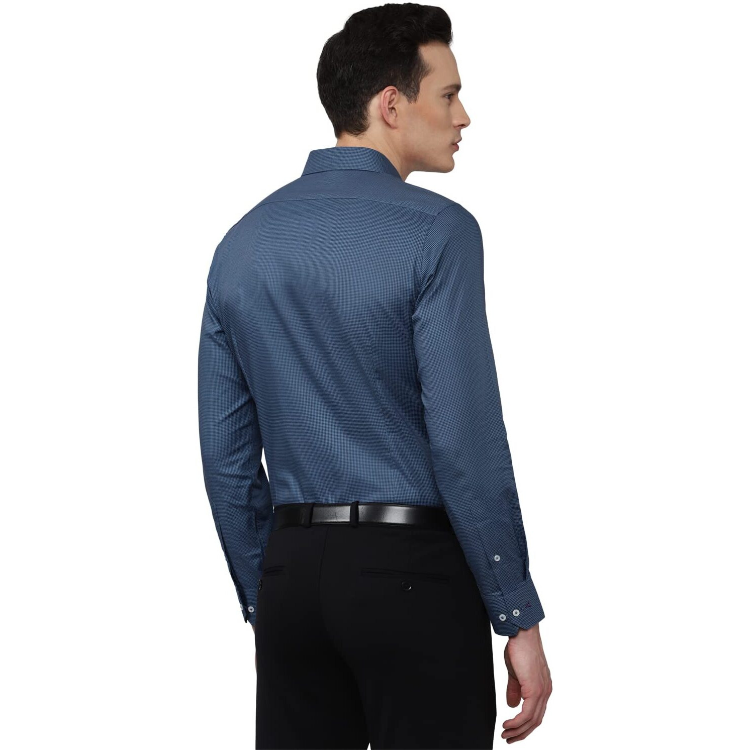 Van Heusen Men's Slim Fit Shirt (VHSFRSLB447781_Navy 40)