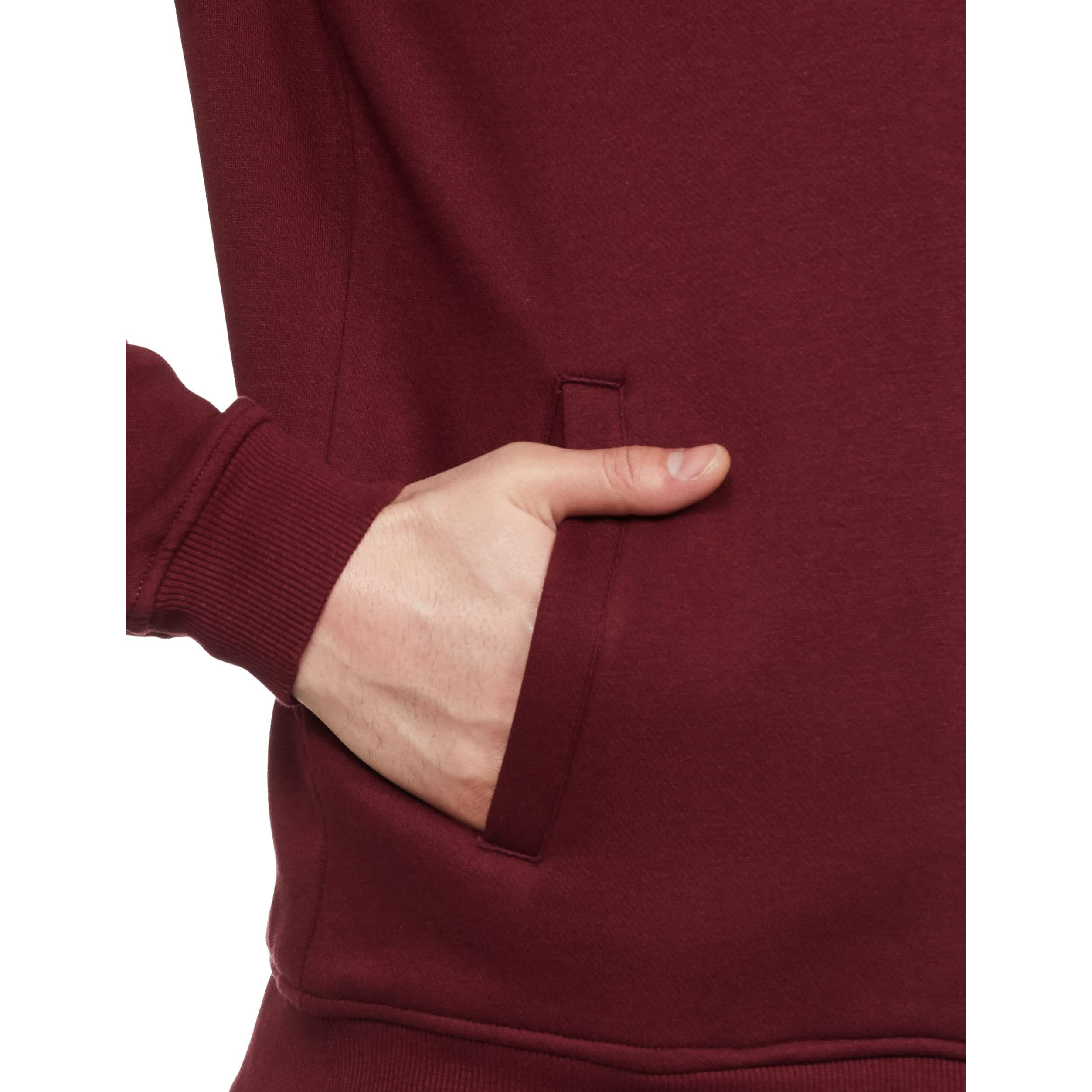 Allen Solly Men Regular Cotton Crew Neck Maroon Stylized Neck Full Sleeves Casual Sweatshirt