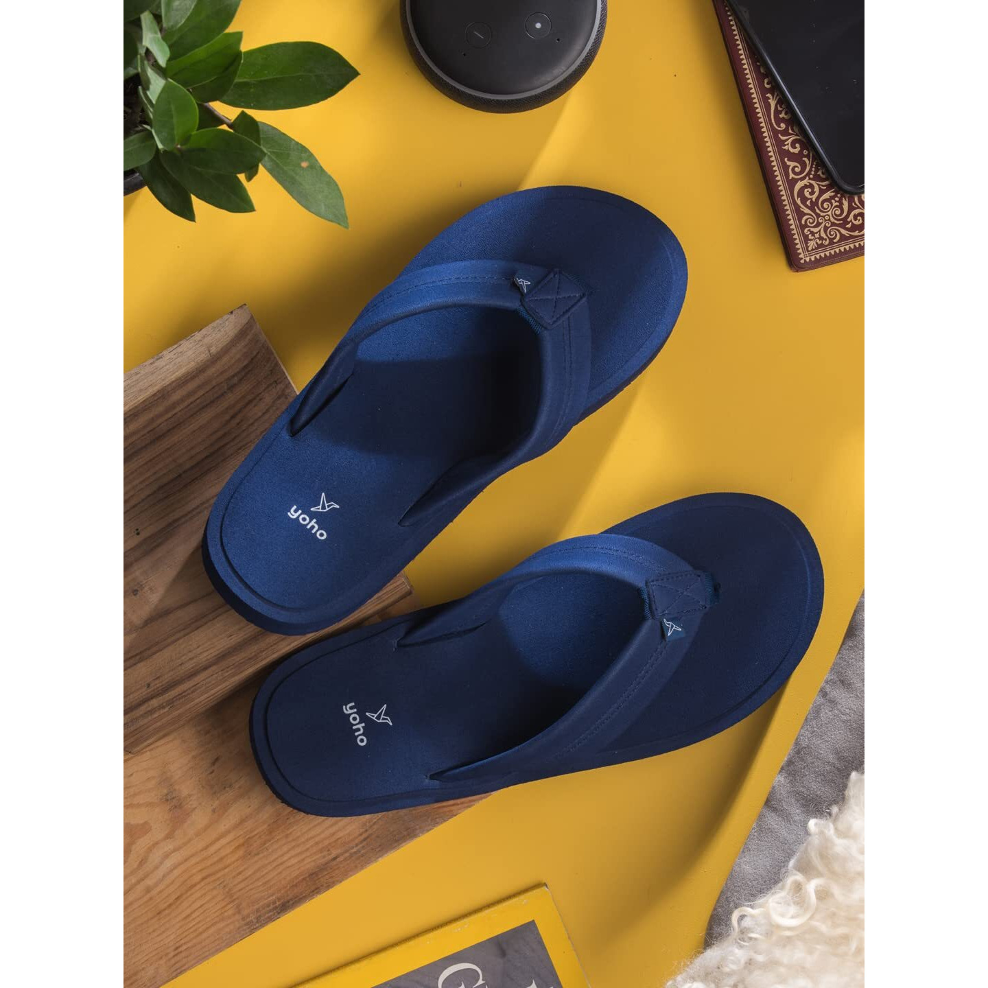 YOHO Women Blue soft slippers | comfortable and stylish flip flop slippers for Women in exciting colors | Daily Use| Lightweight | Anti Skid Chappal | Bubbles Size- 6