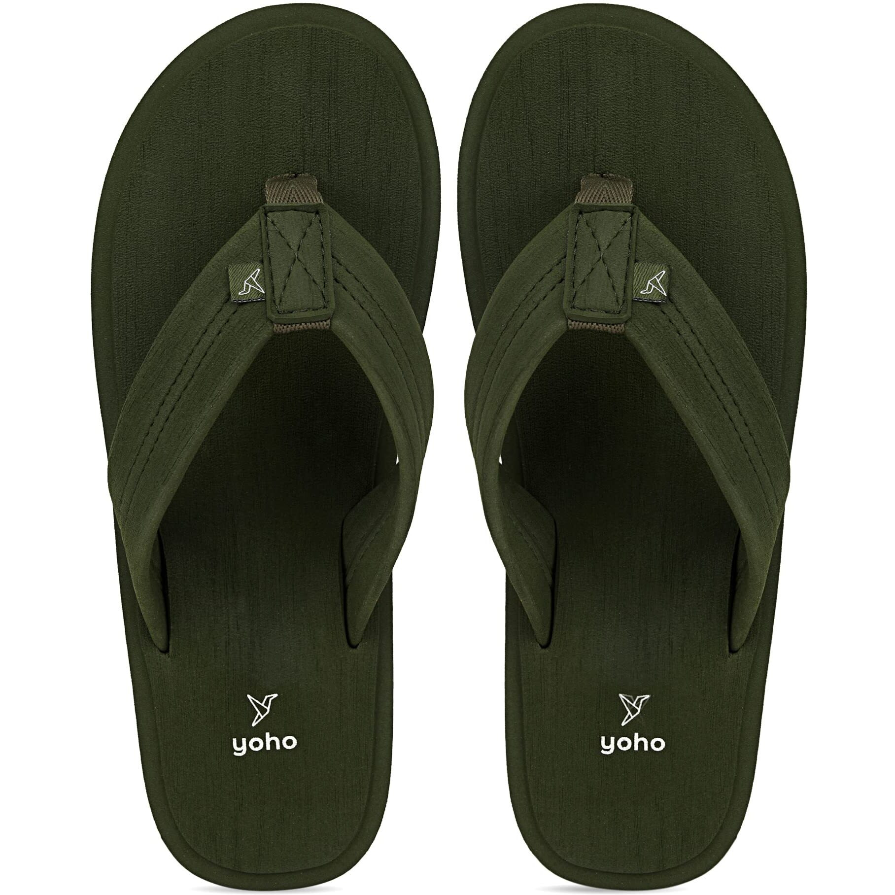 YOHO Bubble Men Olive soft slippers | comfortable and stylish flip flop slippers for Men in exciting colors | Daily Use| Lightweight | Anti Skid Chappal | Bubbles Size- 7
