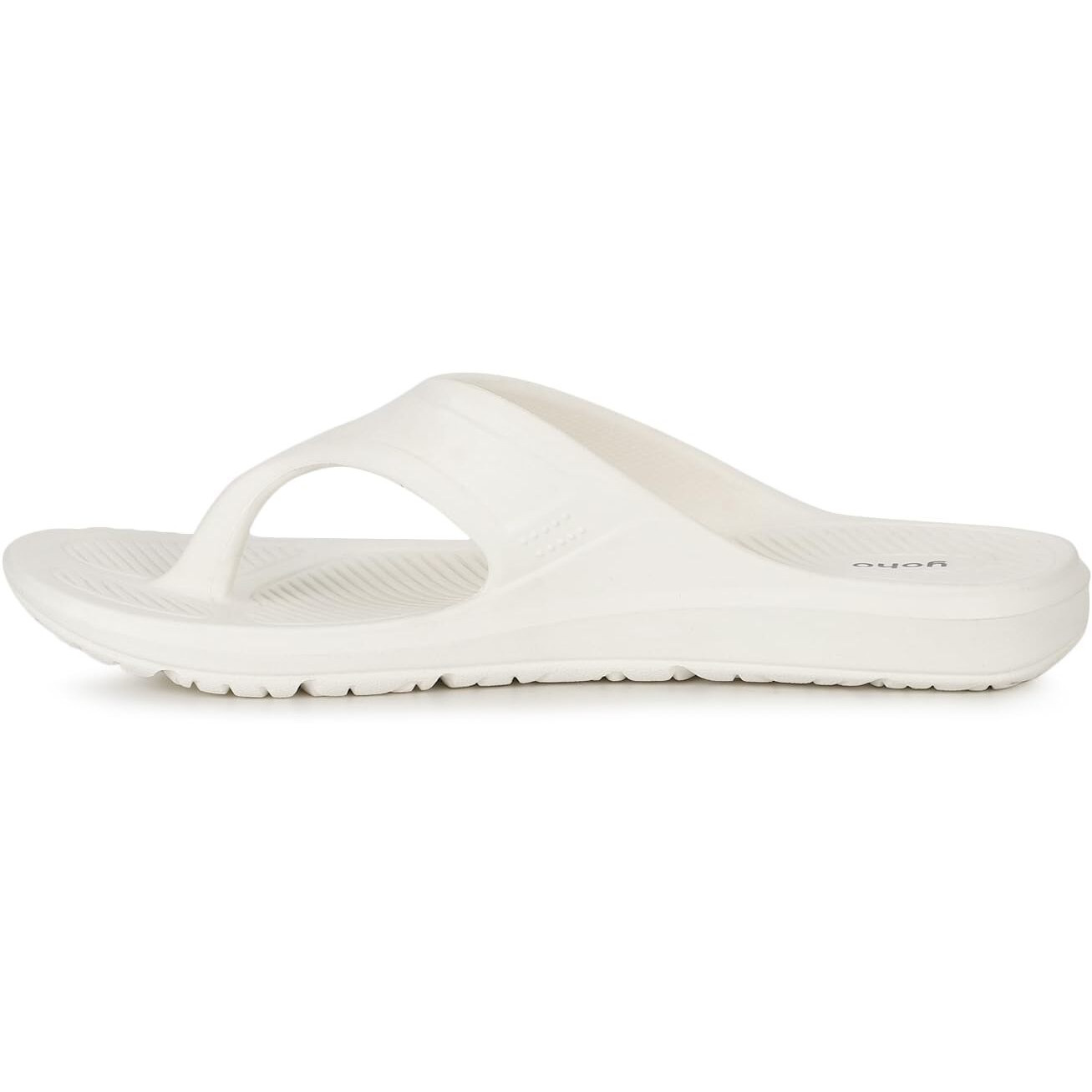 YOHO Drizzle Soft Slippers for Men | Mild Acupressure | Lightweight, White, UK 9