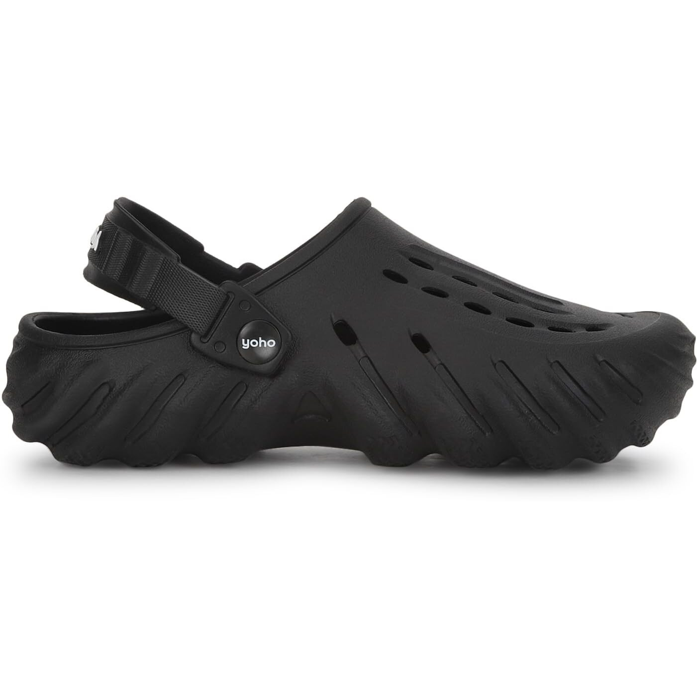 YOHO Wavy Clogs for Men | Trendy | Lightweight | Waterproof l Comfortable l Cushioned Classic Black