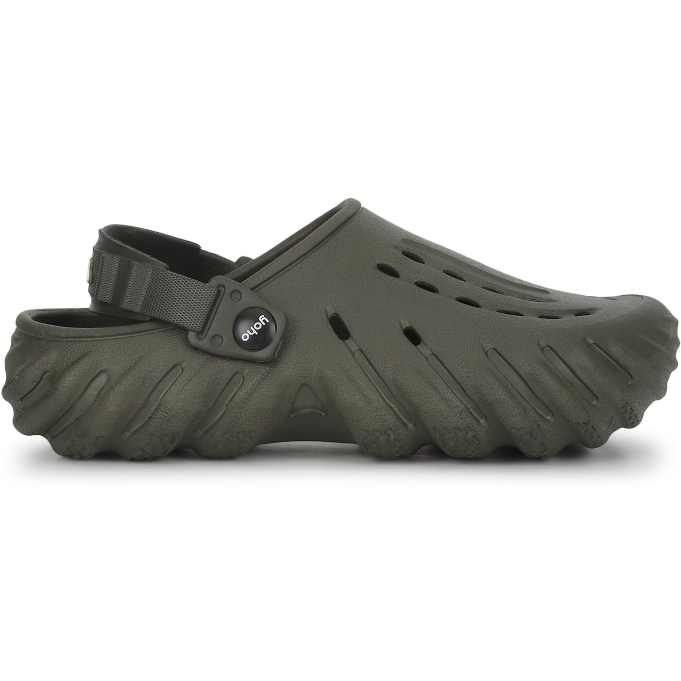 YOHO Wavy Clogs for Men | Trendy | Lightweight | Waterproof l Comfortable l Cushioned Olive Green