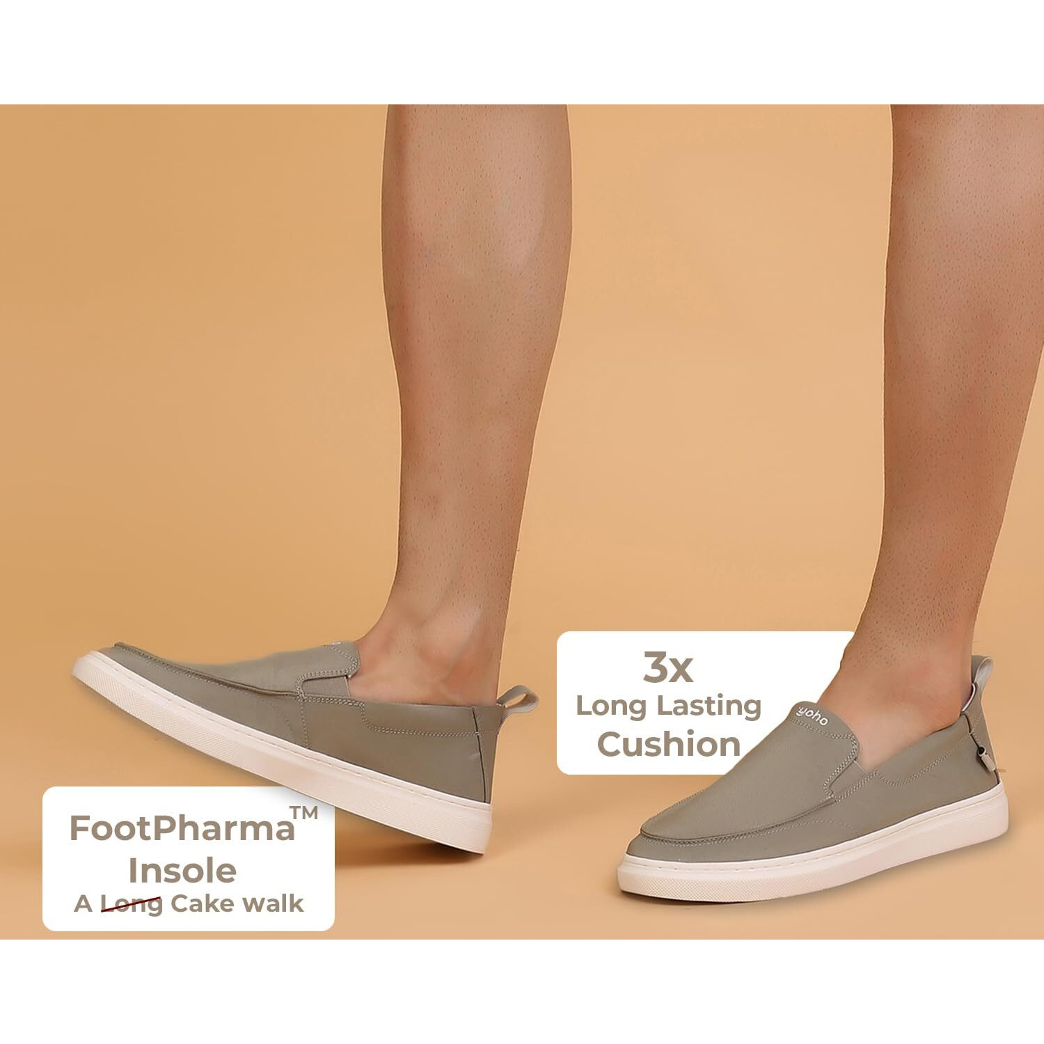 YOHO Kite Mens Stylish Versatile Breathable Slip-On Sneakers (SoS) | Pastel Green - UK 9