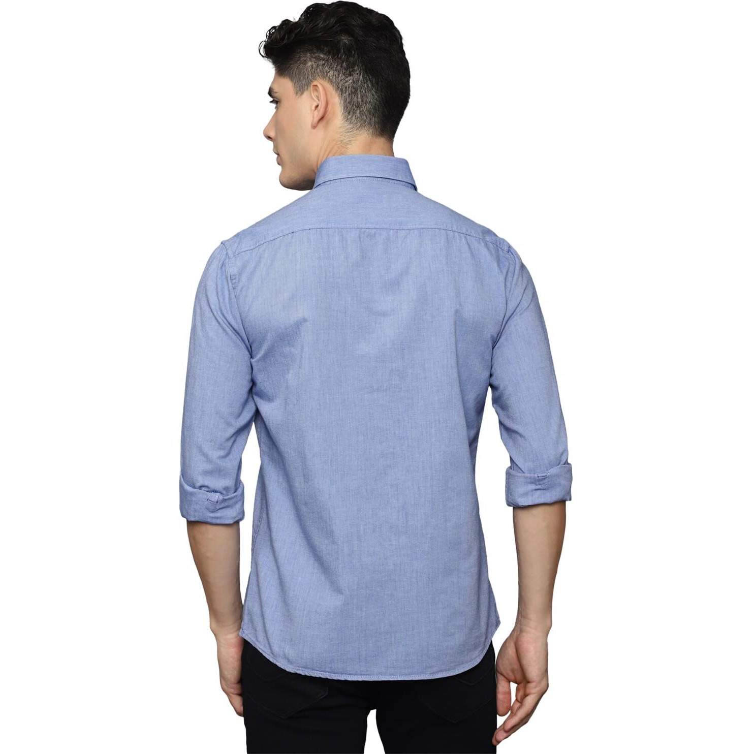 Louis Philippe Men's Slim Fit Shirt (LYSFCSLBE87588_Blue