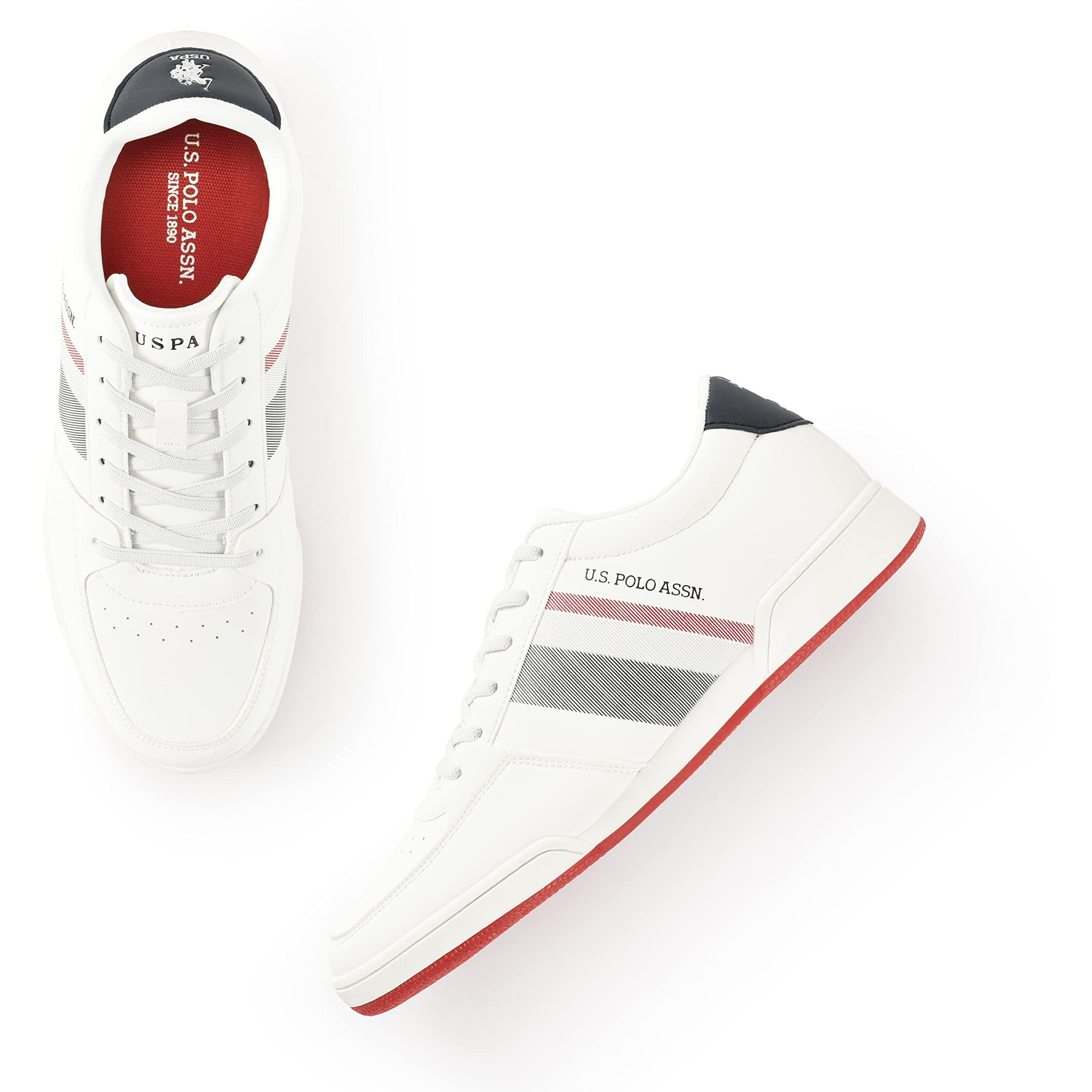 U.S. Polo Assn. Anders Men's Off White Sneakers-(UK/6)(2FD22520A01)
