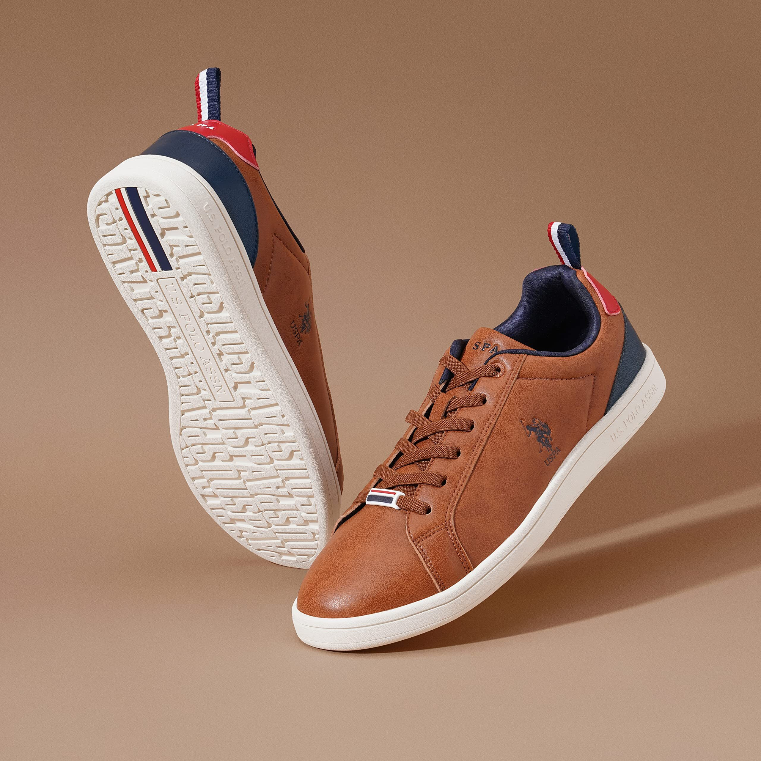 U.S. POLO ASSN. Stefan Men's TAN Sneakers-(UK/10)(2FD22557K06)