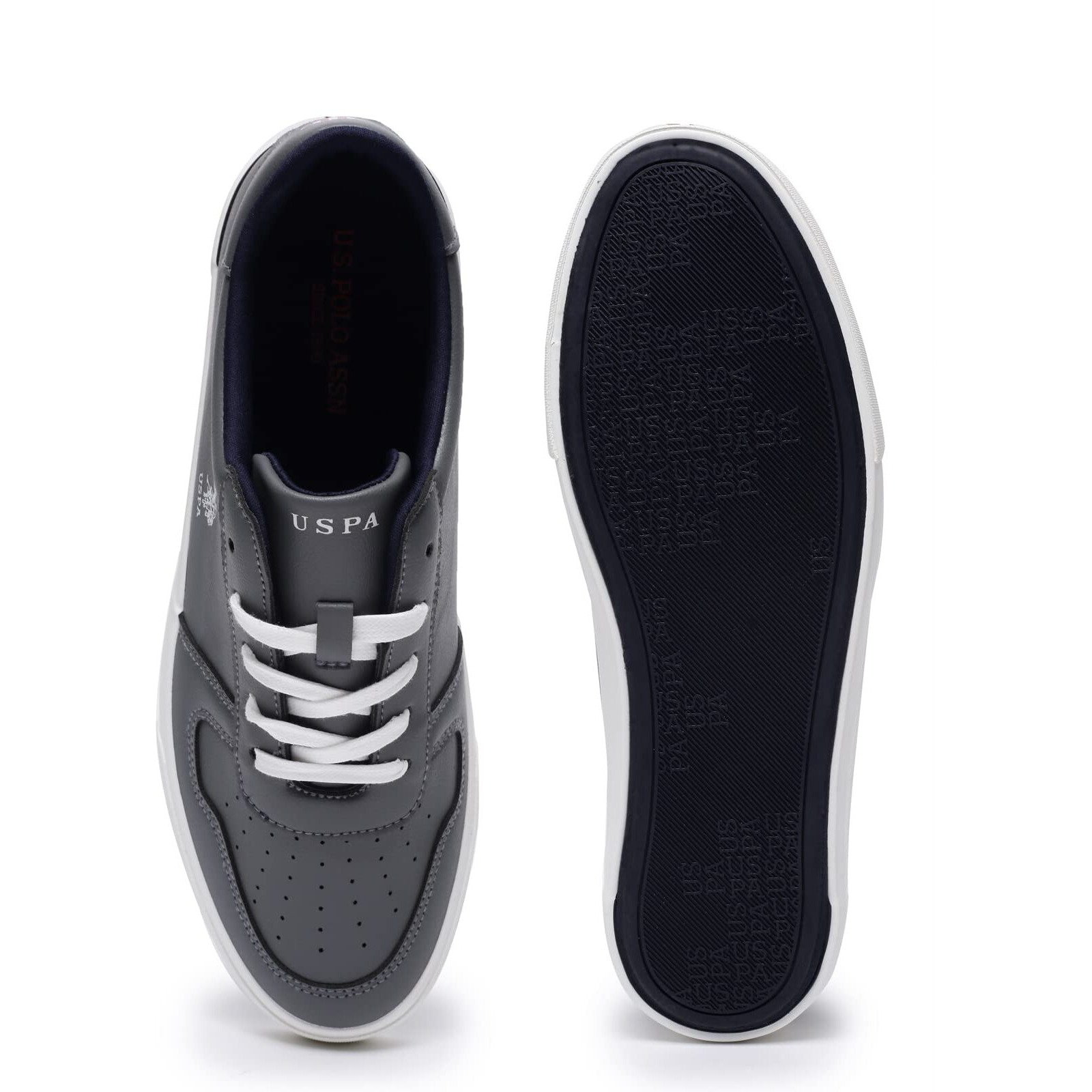 U.S. Polo Assn. Mens Britt Grey Sneaker - 7 UK (2FD22583G07)