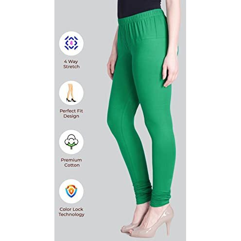 Lyra Women Solid Premium Cotton Churidar Leggings | Mid-Waist | Fashionwear
