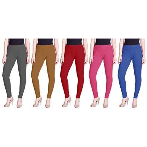 Lyra Women Solid Premium Cotton Churidar Leggings | Mid-Waist | Fashionwear