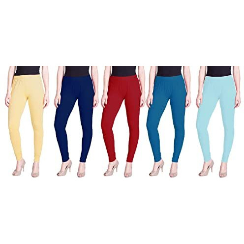 Lyra Women Solid Premium Cotton Churidar Leggings | Mid-Waist | Fashionwear