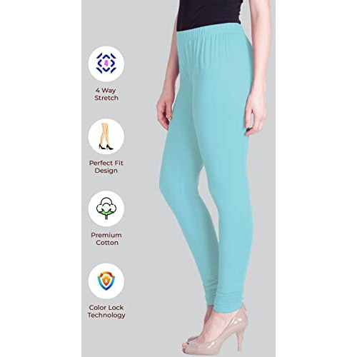 Lyra Women Solid Premium Cotton Churidar Leggings | Mid-Waist | Fashionwear