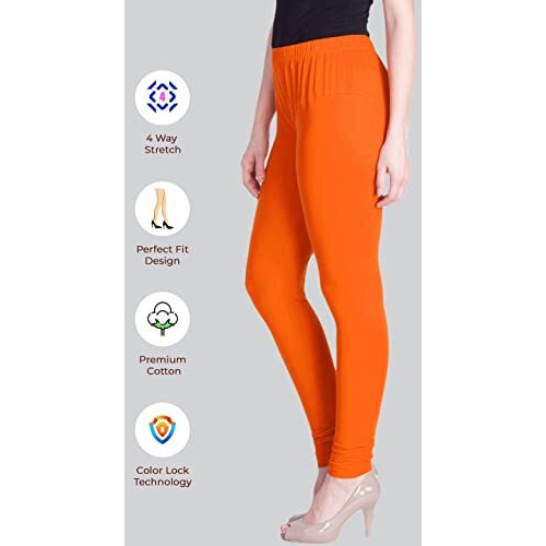 Lyra Women Solid Premium Cotton Churidar Leggings | Mid-Waist | Fashionwear