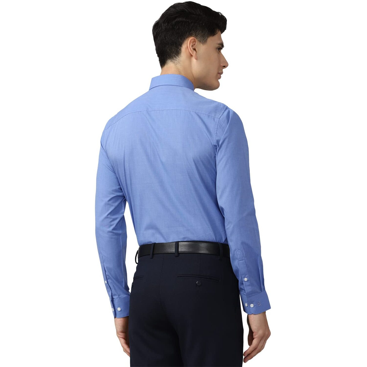 Peter England Men's Everyday Solid Slim Fit Full Sleeve Formal Shirt | Cotton-Rich