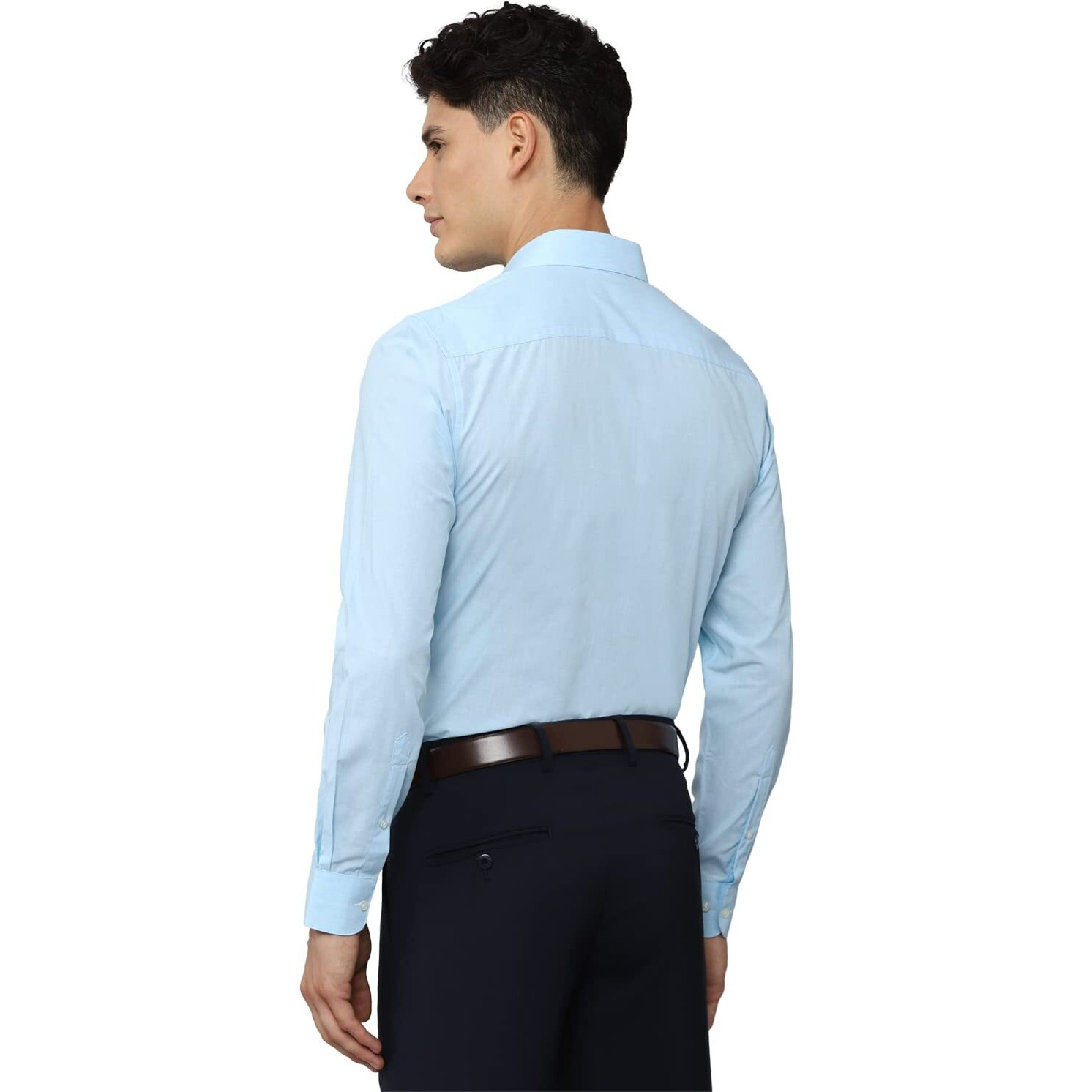 Peter England Men's Everyday Solid Slim Fit Full Sleeve Formal Shirt | Cotton-Rich