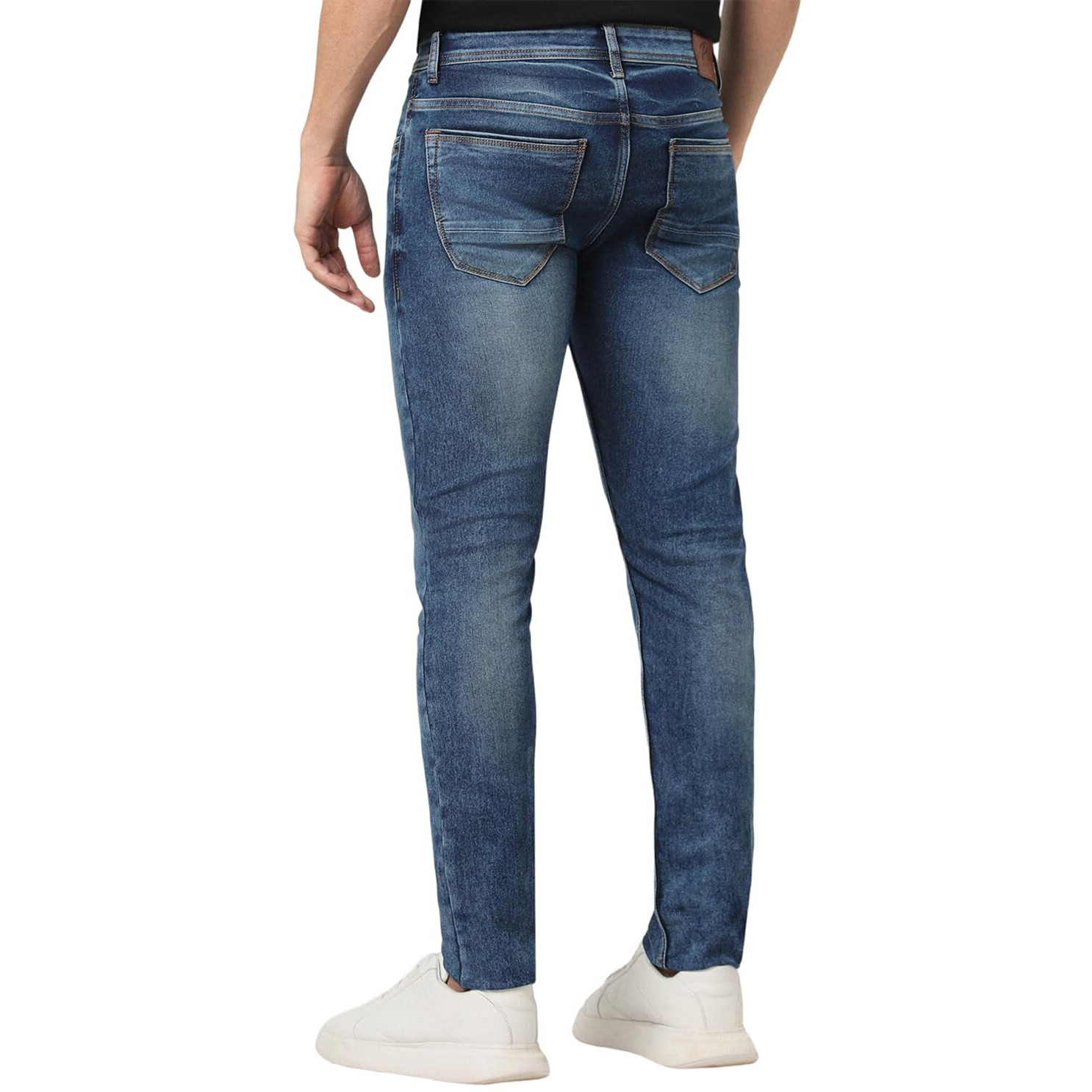 Peter England Men's Premium Skinny Fit Stretchable Jeans Navy
