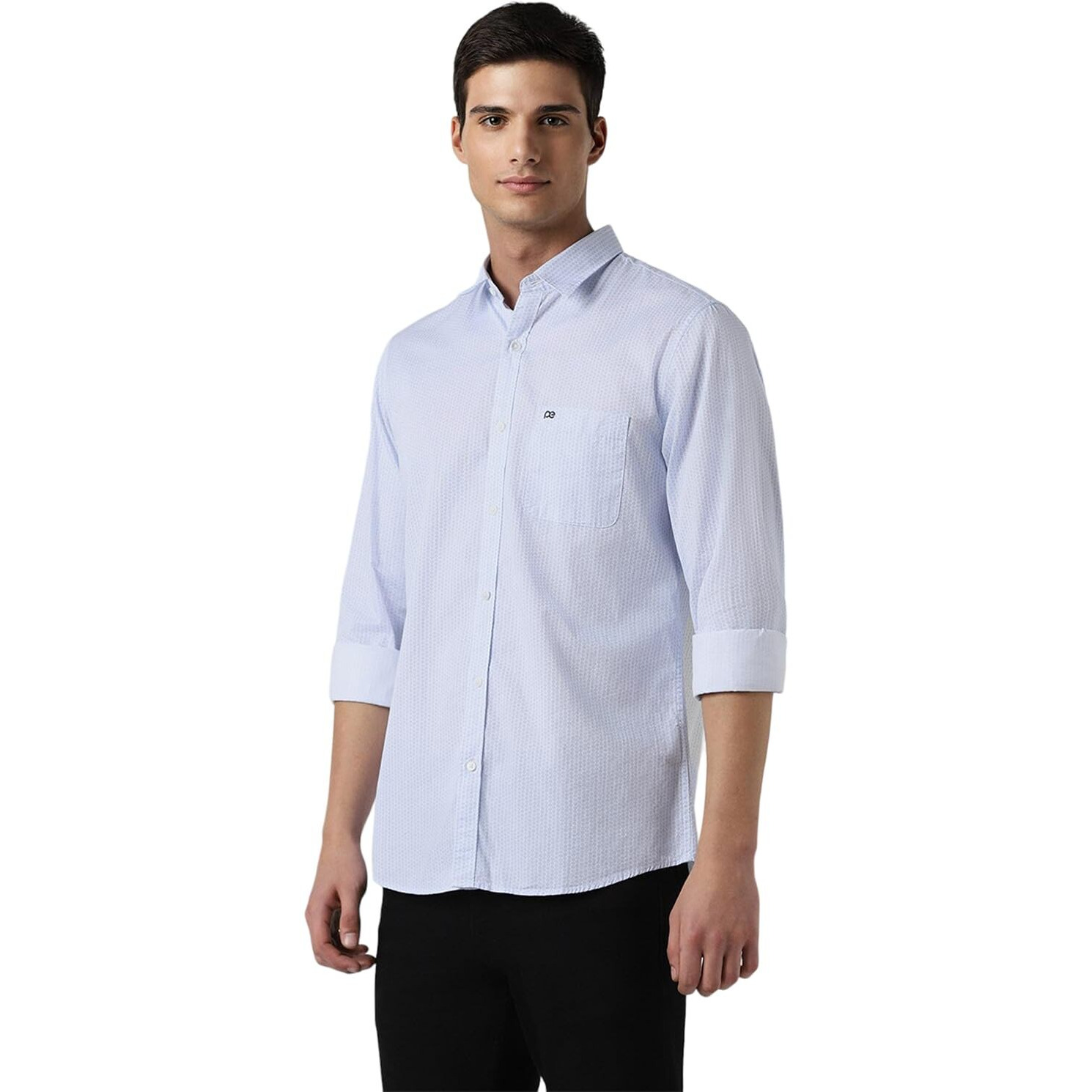Peter England Men's Everyday Ditsy Print Slim Fit Full Sleeve Casual Shirt | 100% Cotton