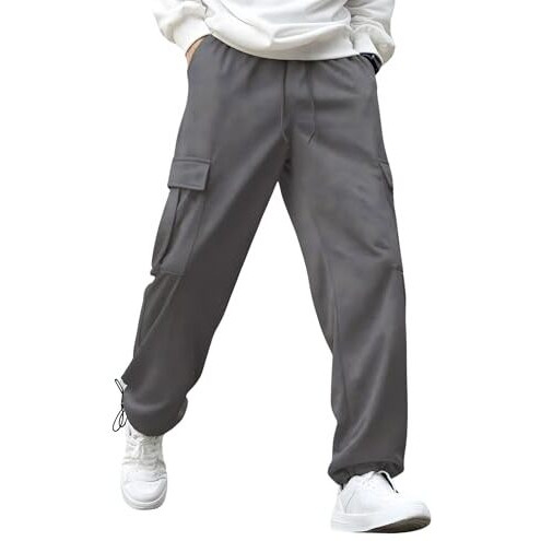 NOBERO Men's Grey Onyx Oversized Joggers,Grey,Men-L