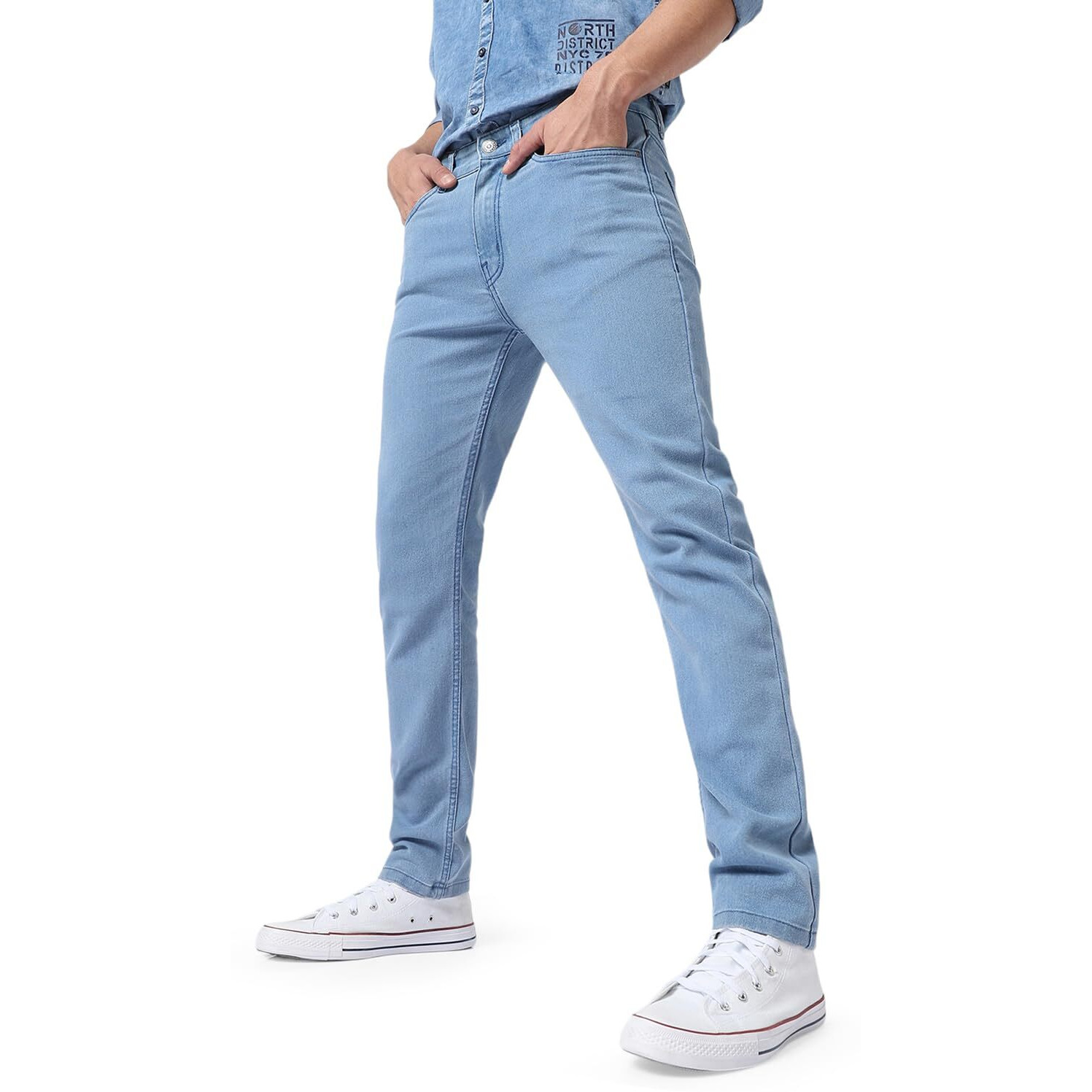 Urbano Fashion Men's Slim Fit Jeans (epsjean-iceblu Ice Blue_32)