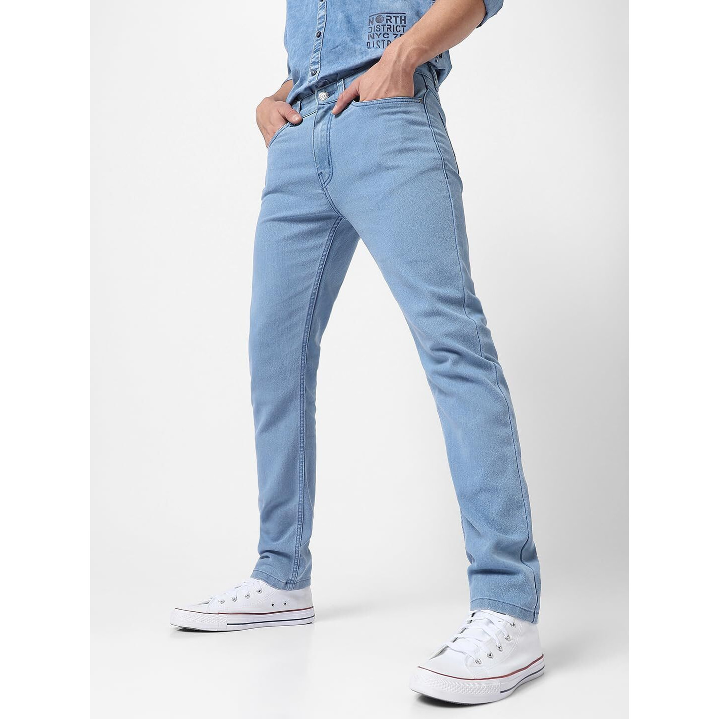 Urbano Fashion Men's Slim Fit Jeans (epsjean-iceblu Ice Blue_32)