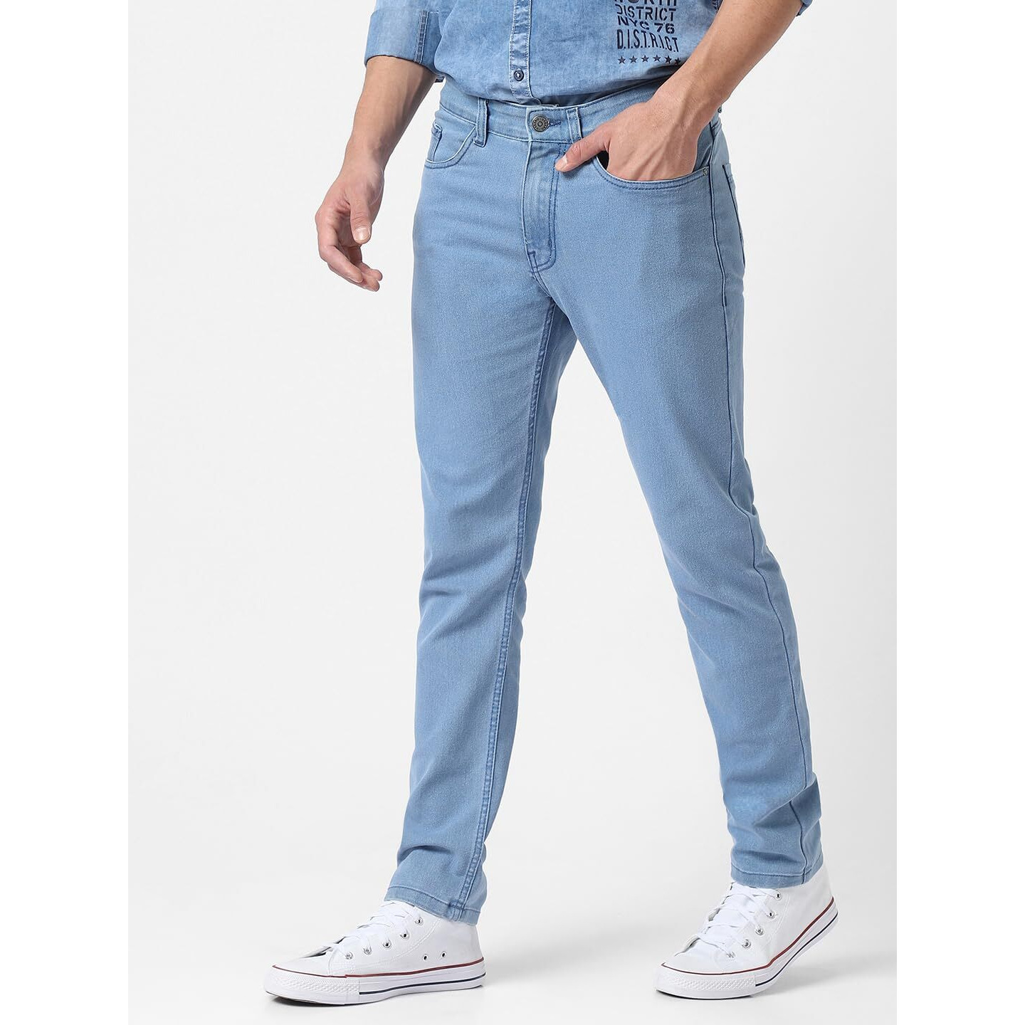 Urbano Fashion Men's Slim Fit Jeans (epsjean-iceblu Ice Blue_32)