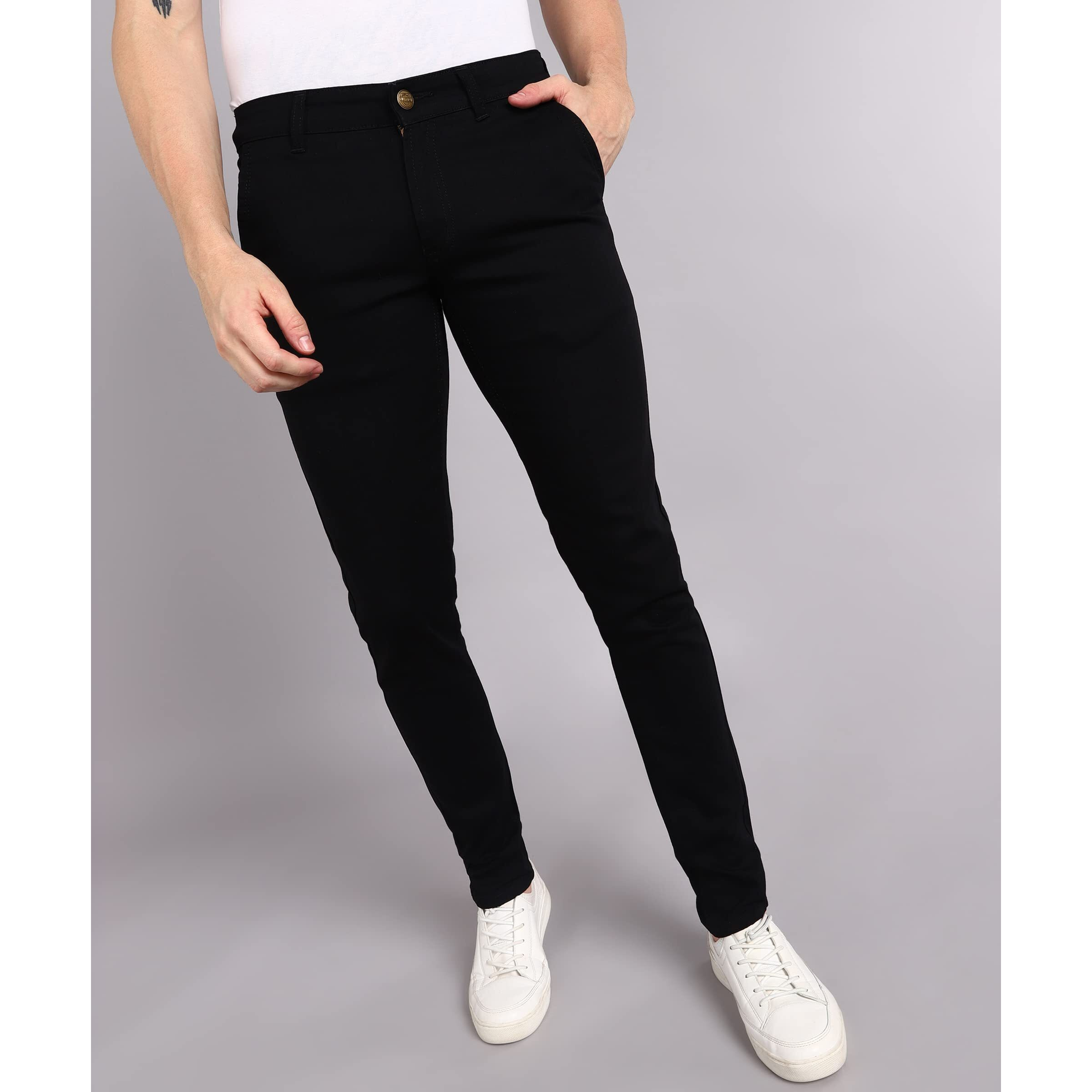 Urbano Fashion Men's Slim Fit Jeans (eps-black-28-06)