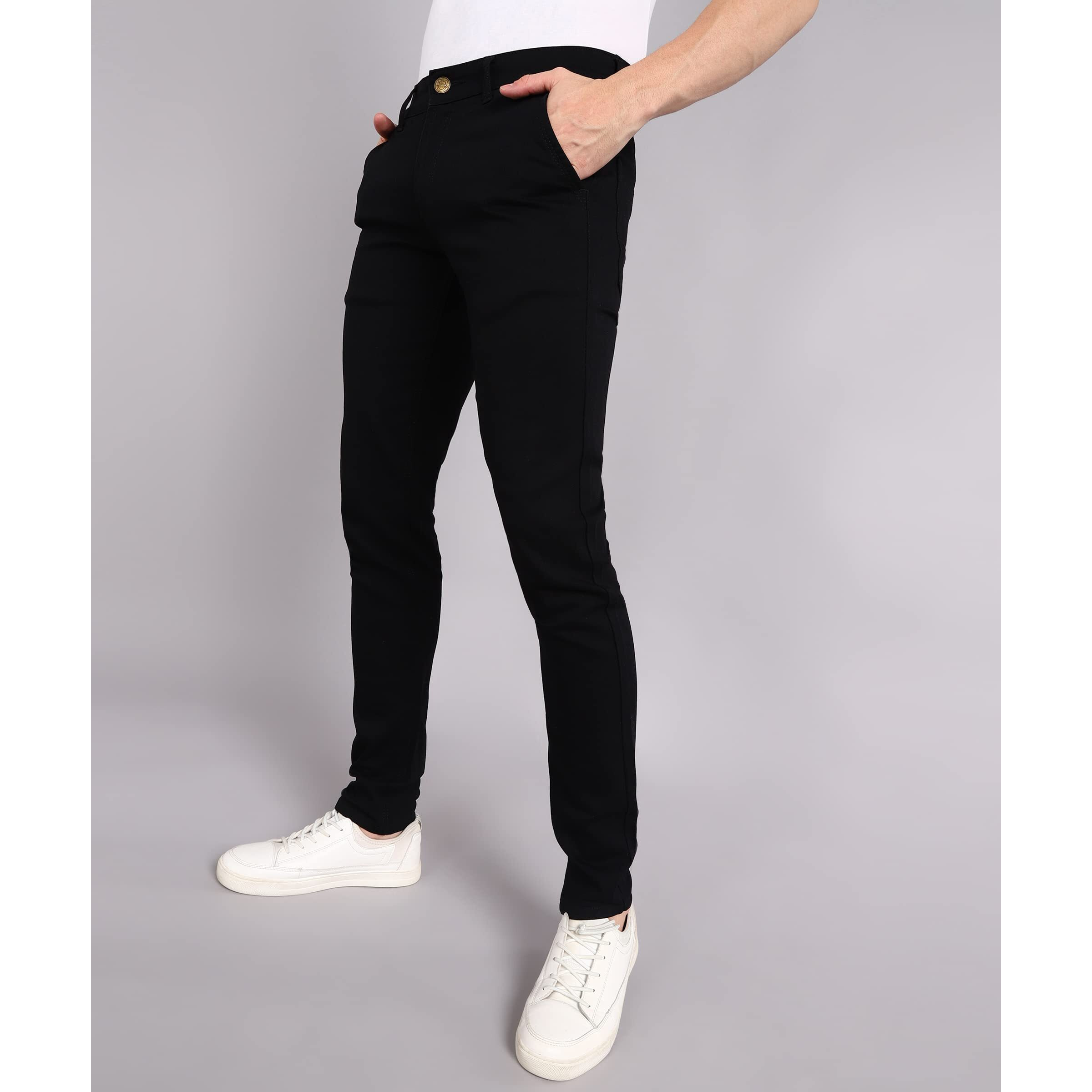 Urbano Fashion Men's Slim Fit Jeans (eps-black-28-06)