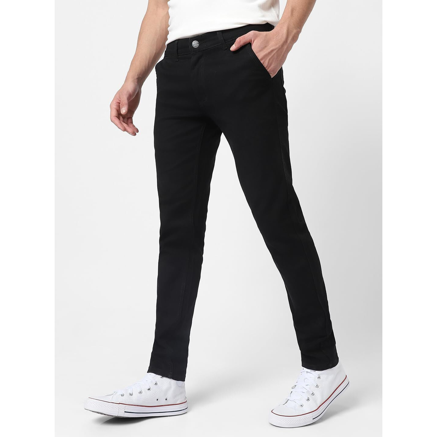 Urbano Fashion Men's Slim Fit Jeans (eps-black-38-07_Black_38)