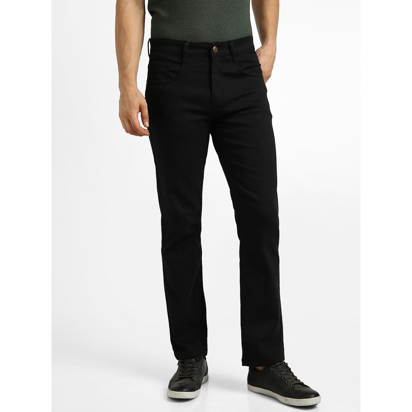 Urbano Fashion Men's Black Regular Fit Washed Jeans Stretchable (epsreg-black-32)