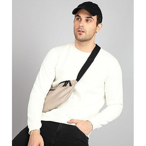 Neostreak Men's Fleece Round Neck Regular Fit Sweatshirt (Neoswtsol-01-Ivory_Off White_XL
