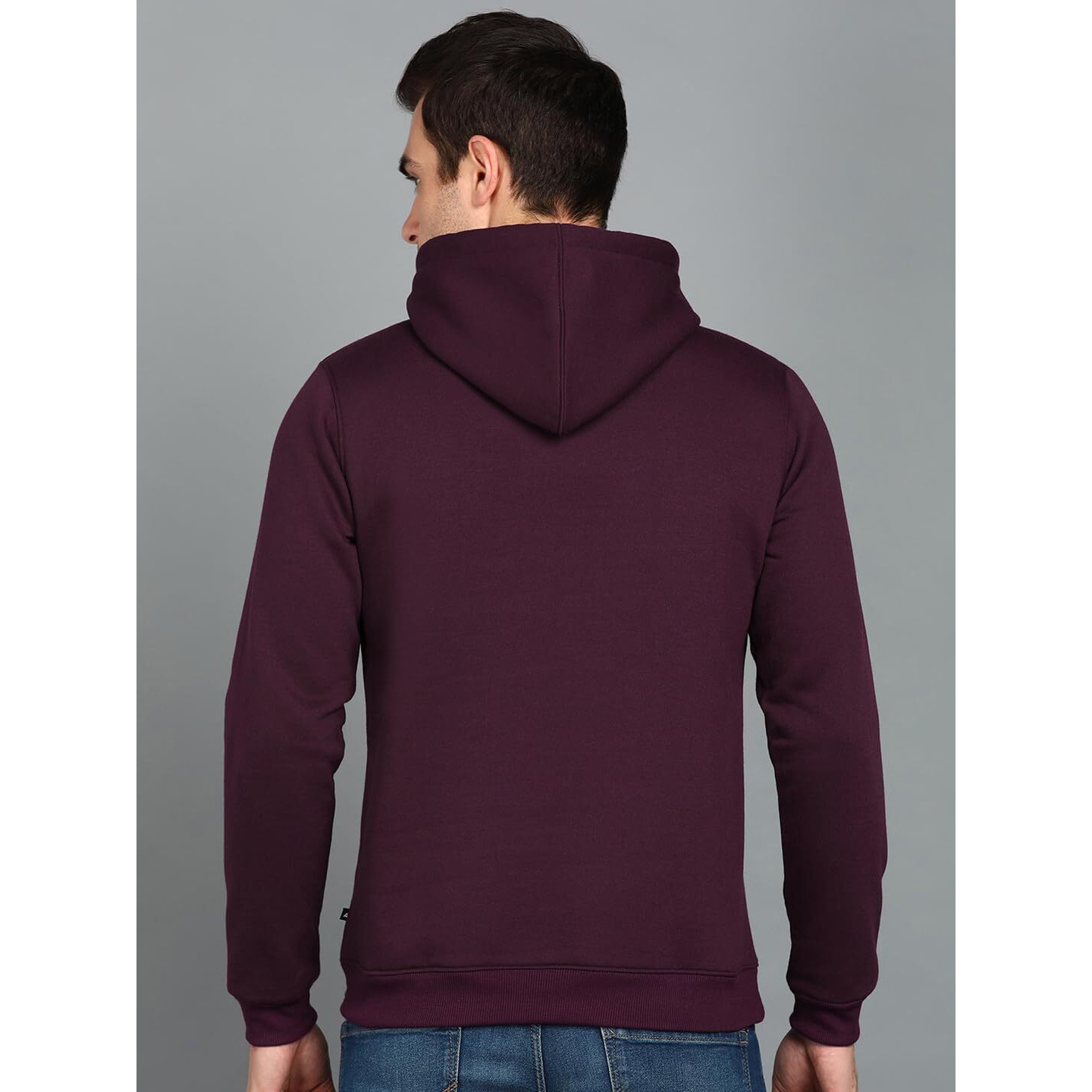 Neostreak Men's Regular Fleece Hooded Neck Sweatshirt (neoswtsolhd-02-ptpurp_Purple_XL)