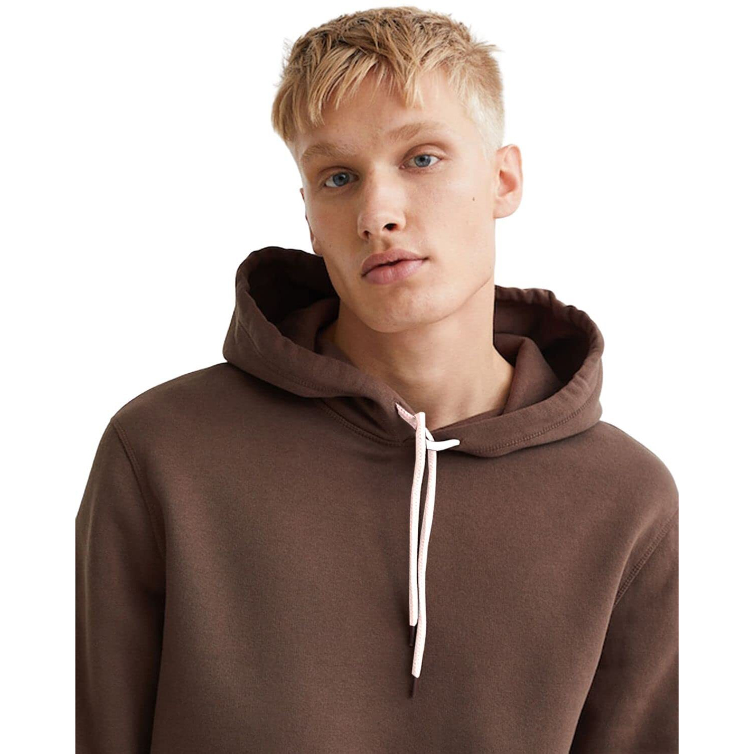 Veirdo Cotton Fleece Regular Fit Hooded Sweatshirt Full Sleeves Jumper Brown Solid Winter Sweatshirt for Men (W_05_Brown_XL)