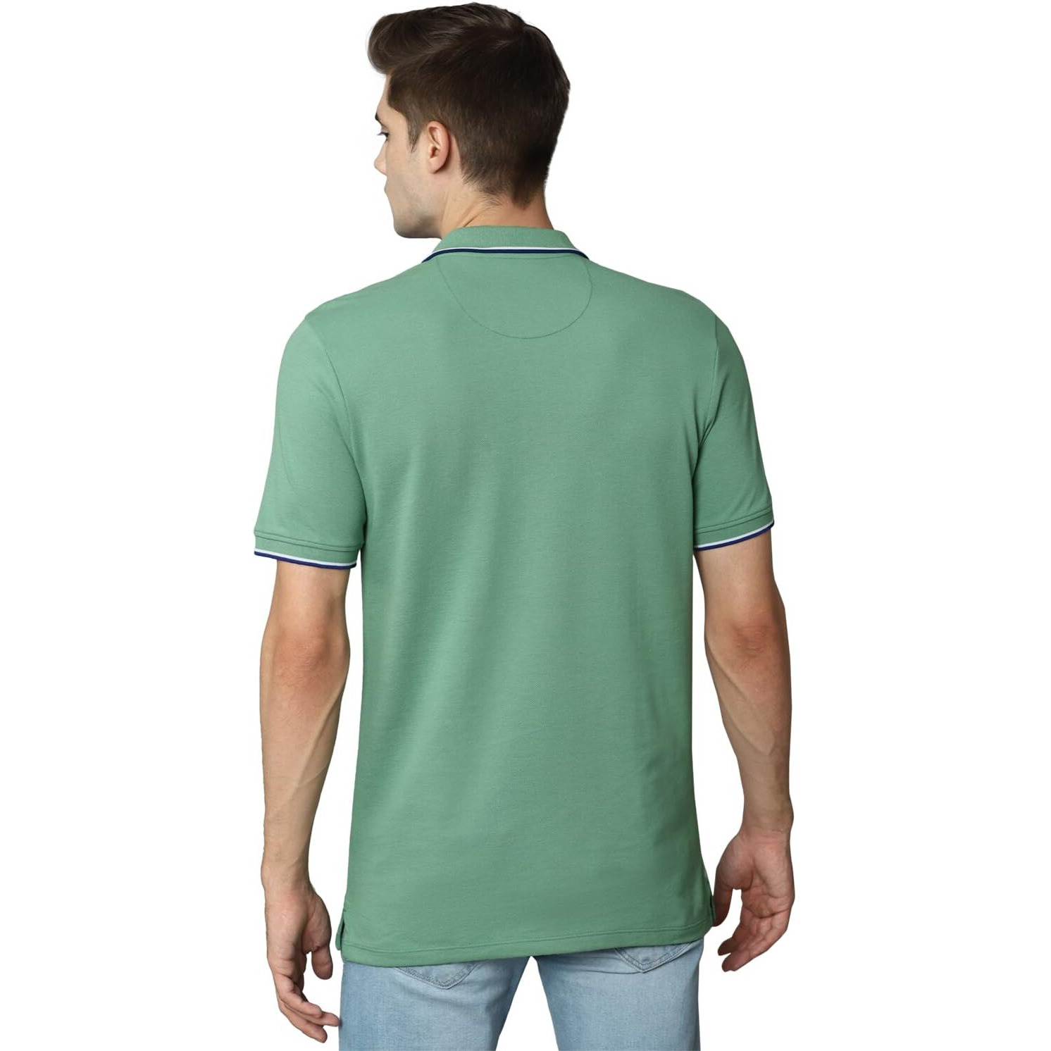 Allen Solly Men's Regular Fit T-Shirt (ASKPCURGFI04455_Green L)