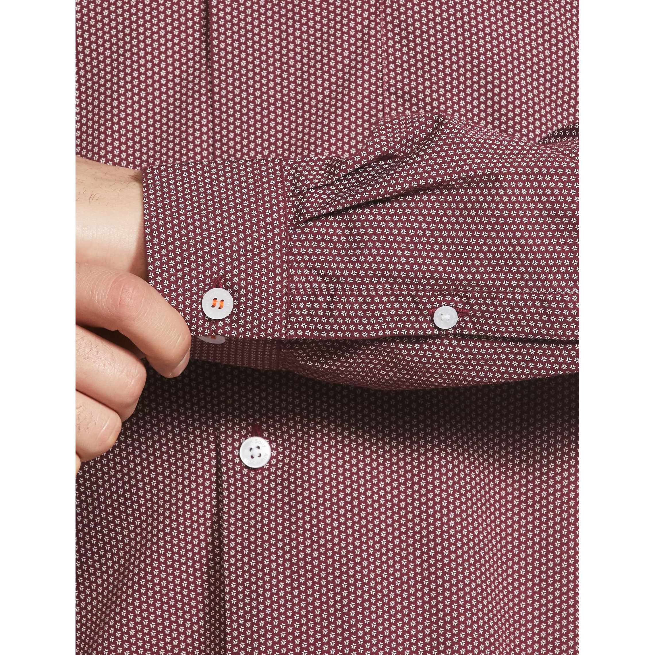 Allen Solly Men's Solid Regular Fit Shirt (ASSFQSPF040600_Maroon 42)