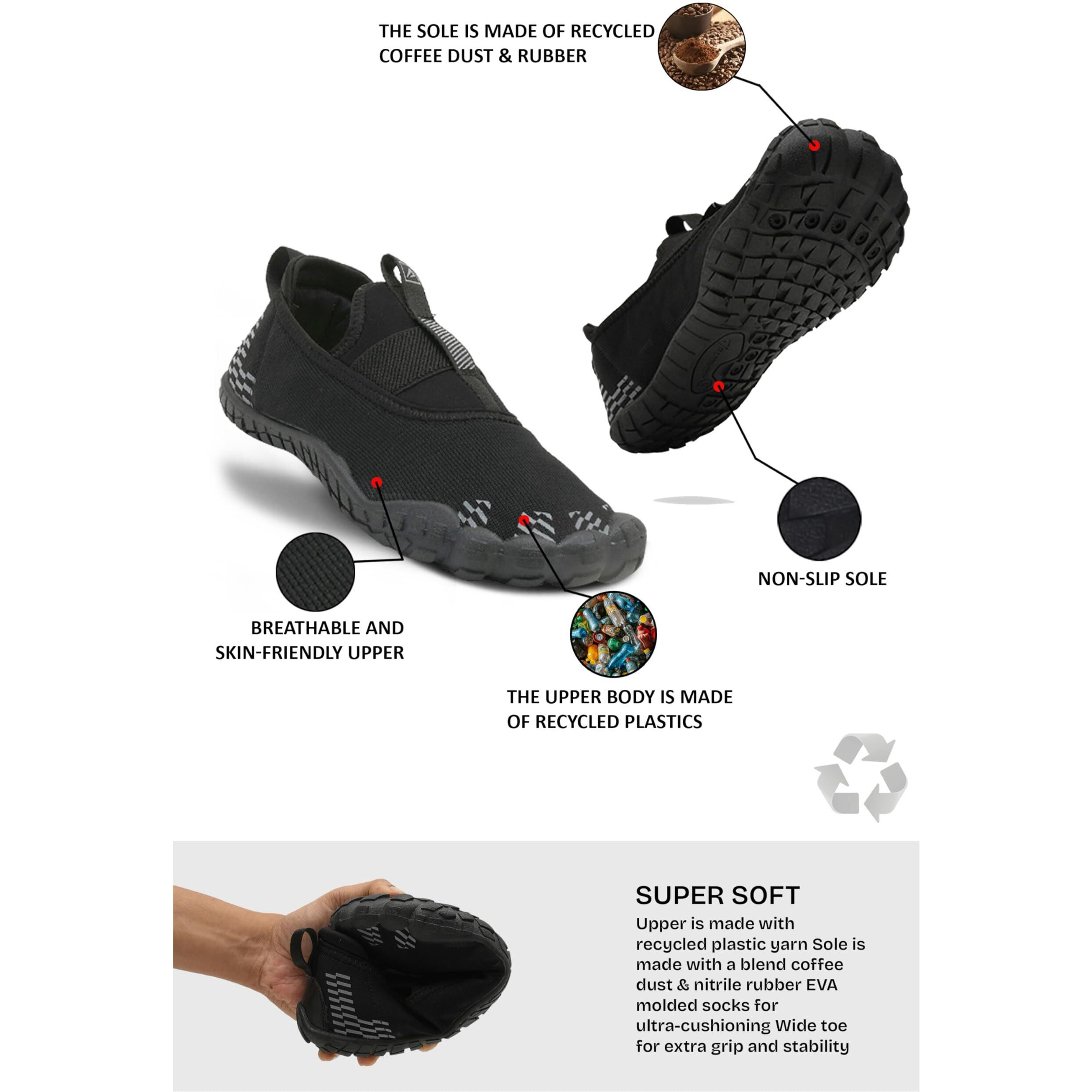 Impakto Men Black Barefoot Shoes AS3143