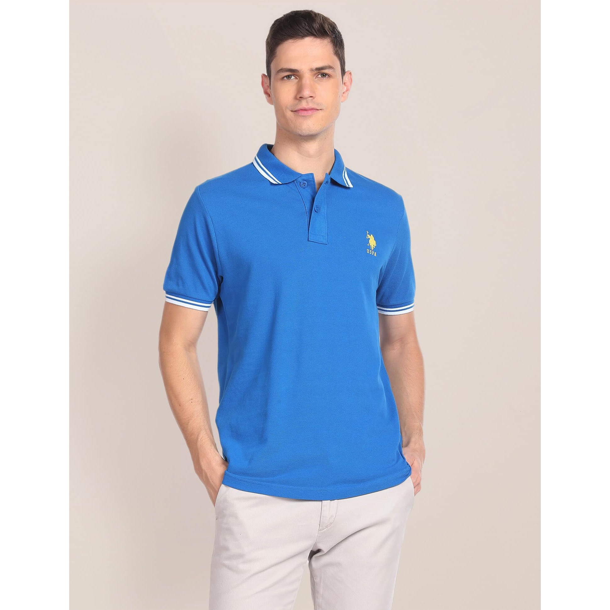 U.S. POLO ASSN. Men's Regular Fit T-Shirt (USTSHS1542_Me. Blue_XL)