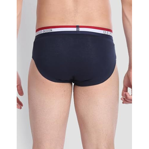 U.S. POLO ASSN. Men's Cotton Classic Briefs (Pack of 3) (EB002_Navy | White | Black