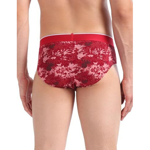 U.S. POLO ASSN. Men's Cotton Blend Classic Printed Briefs (Pack of 3) (OEB01-P3_Blue-Red-Grey