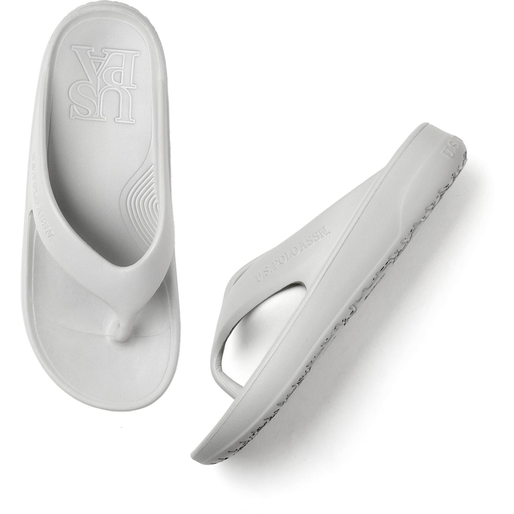 U.S. Polo Assn. Men AXEL 2.0 Grey Flip Flop-(UK9)(US10(2FD24460G07)