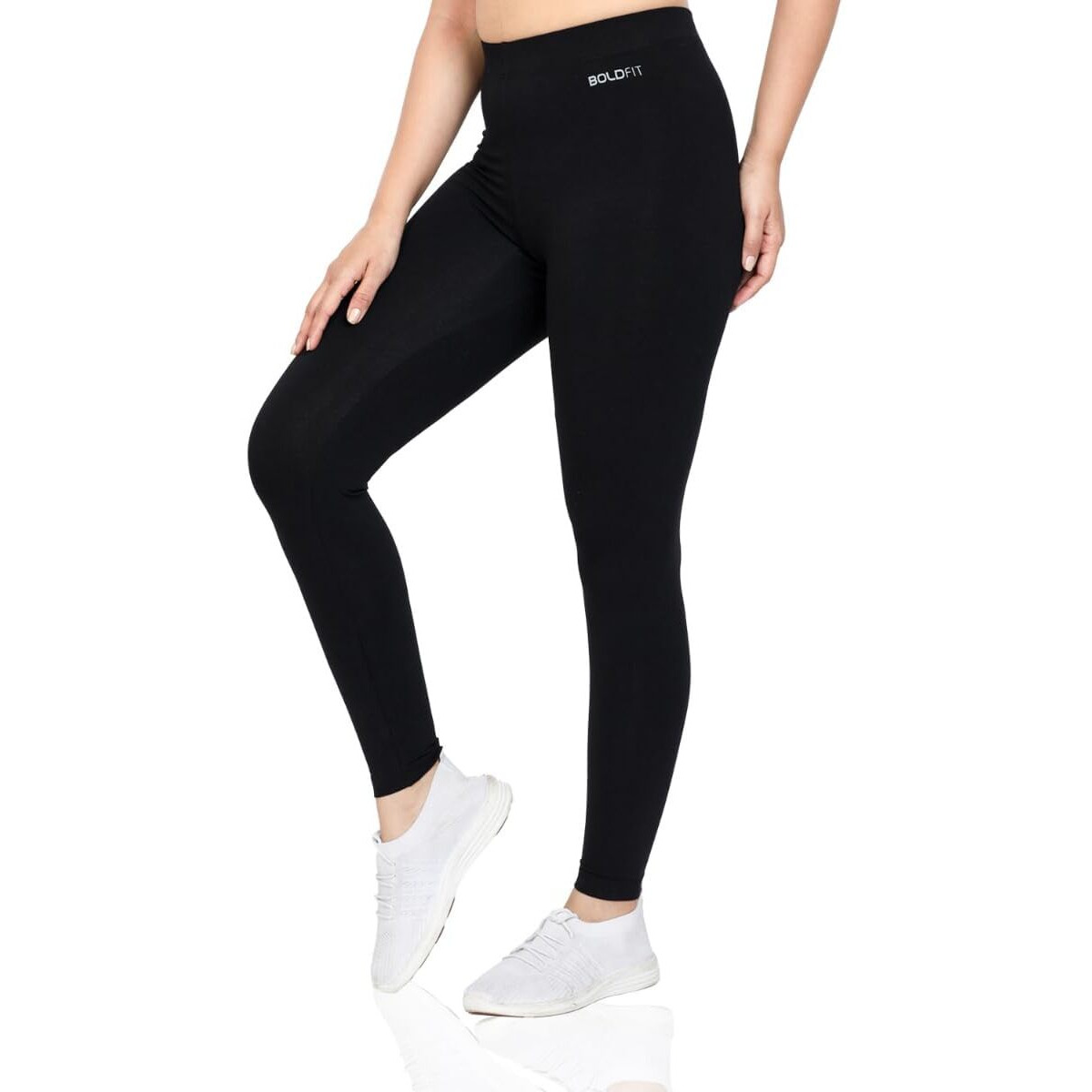 Boldfit Gym Wear for Women Stretchable Yoga Pants for Women Fitness Gym Leggings for Women & Gym Pants for Women Multipurpose Track Pants for Women Sports Tights for Women Active Wear Lower Black M