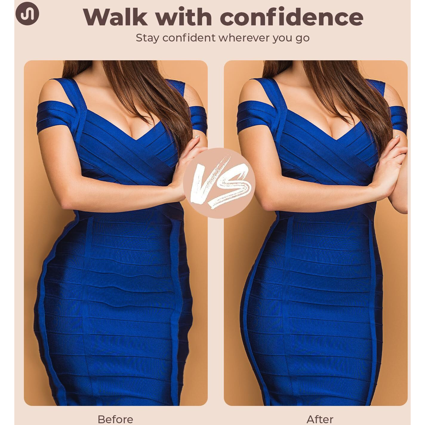 Bodyband Shapewear For Women High Waist Tummy Tucker Women Shapewear Skin Color Body Shaper For Women For Belly Control Under Cloth Body Suit For Women With Anti Rolling Strip Panties Beige 36-41 inch